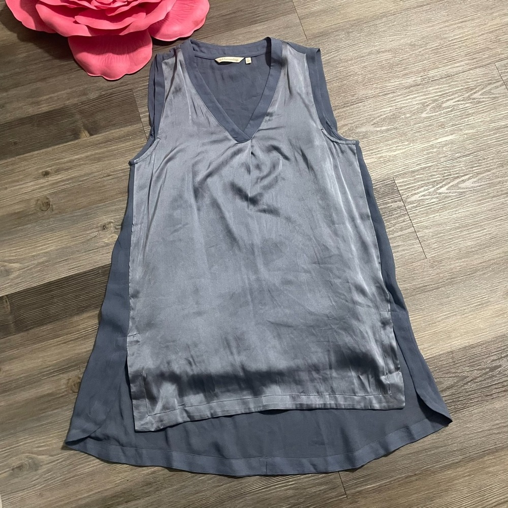 SOFT SURROUNDINGS Silk Blend Summer Romance Top w/ Tank Size L Satin Chiffon‎